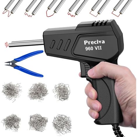 Plastic Welding Machine - 50W Plastic Welding Machines with 600pcs Hot Stapler, Gun Repair with LED Light for Broken Plastics, Car Bumper (1/5)