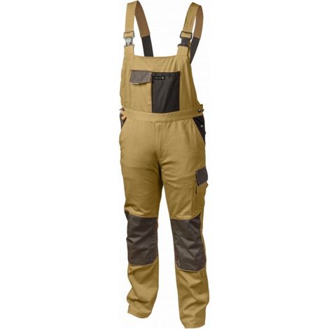 Högert Arbeitslatzhose "Edgar " mit Kniepolstertaschen Beige 3XL