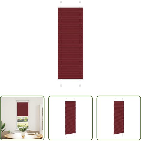 Sichtschutz - Plissee Bordeauxrot 50x100 cm Stoffbreite 49,4 cm Polyester (1/5)