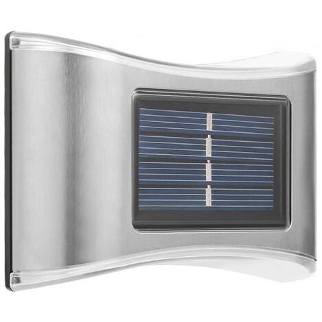 3-teiliges solarbetriebenes wasserdichtes kabelloses Solar-Spotlicht für den Außenbereich, LED-Solar-Flutlicht für den Außenbereich für den Garten (6 LED-Lampenperlen, Edelstahl, warmes Licht) (1/5)