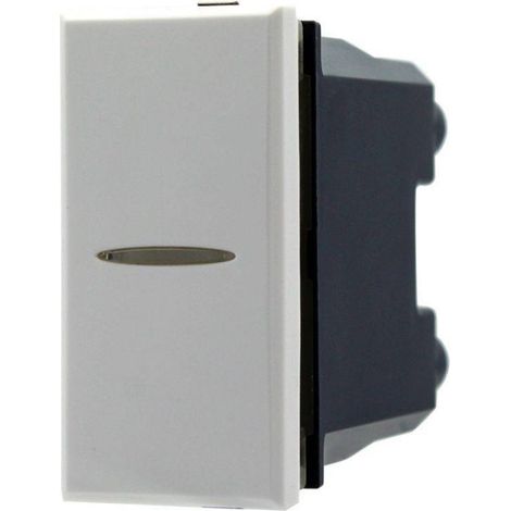 Interrupteur Axial 1p 16a Blanc Compatible Bticino Axolute (1/2)