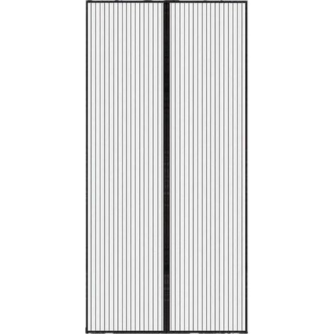 Moustiquaire Porte Fenetre Aimantée Magnetique, Rideaux Anti Mouches pour Porte, Rideaux Toile Insect Ecran,Moustiquaire Baie Vitree Coulissante,Magnétique Moustique Sans Perçage(90x210cm,noir) (1/5)