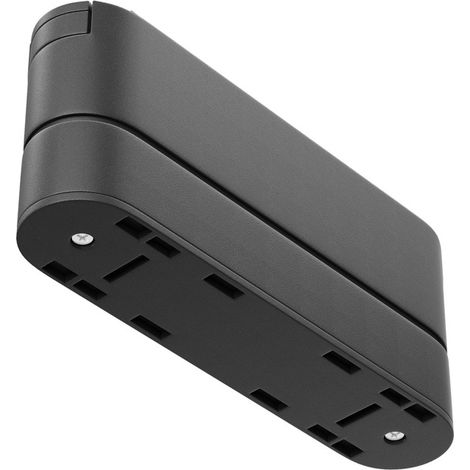 Connettore Per Base Di Illuminazione Di Binario Moderno Plastica Nera 15,5Cm (1/2)