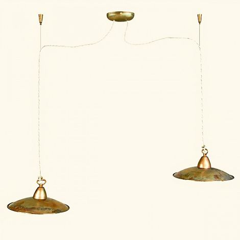 Lampadario rustico lampadari bartalini elisop c2 25 e27 led ottone sospensione (1/5)