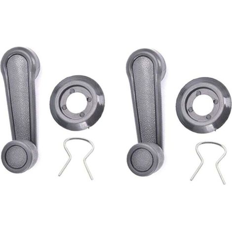 Mango de palanca con manivela universal para ventanillas de coche – Lote de 2 – De plástico resistente – Dimensiones: 11 x 3 x 2,5 cm (1/4)