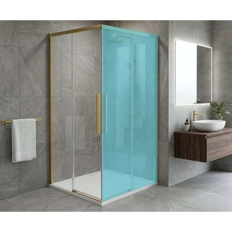 Gelco Lux - Duschtür 90 cm, Klarglas/Gold GU2190G (1/5)