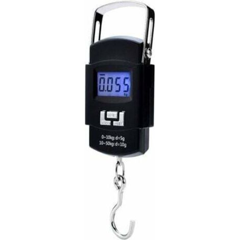 Bilancia digitale per bagagli da 50 kg, bilancia da appendere al bagaglio, bilancia da viaggio, bilancia per fieno, display LCD retroilluminato, bilancia da cucina da viaggio.