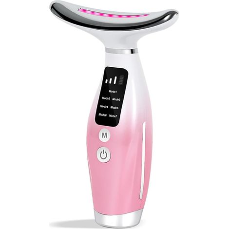 Appareil de massage facial 2025 NOUVEAU, appareil anti-rides, 3 modes, 7 couleurs, appareil de beauté pour raffermir et tonifier la peau avec chaleur à 45 ± 5 °C (1/5)