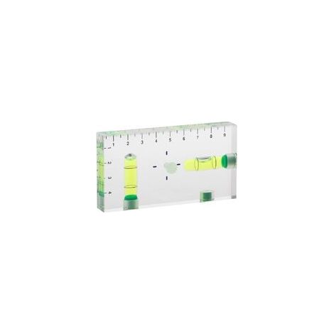 Hochpräzise Mini-Wasserwaage, transparent, zwei Richtungen, magnetisch (1/5)