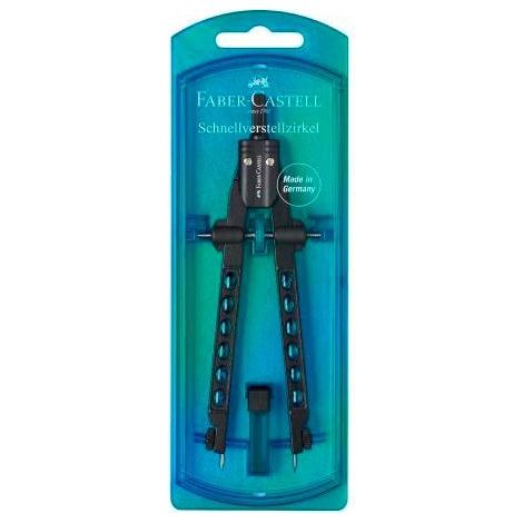 FABER-CASTELL Zirkel Schnellverstell. Factory blau (174340)