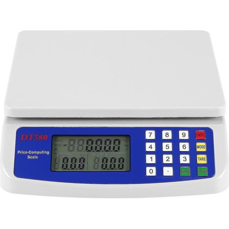 Balance de cuisine numérique 30 kg/1 g avec écran LCD rétroéclairé pour mesures électroniques. (1/5)