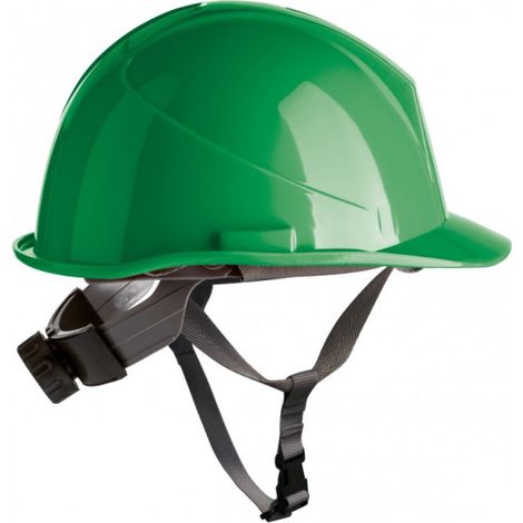 Casco de HDPE con barboquejo y rosca SAFETOP ER-Safety Verde