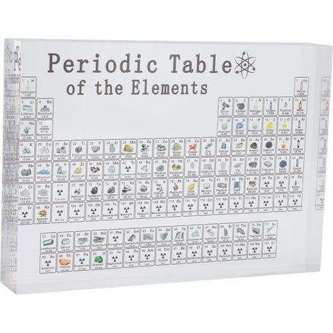 Periodensystem der Elemente aus schwarzem Acryl, chemisches Elementalphabet, Lehrmittel, Wohndekoration, L (1/5)