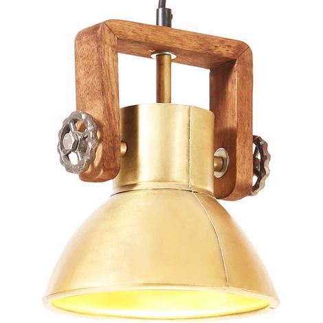 vidaXL Lámpara colgante industrial redonda 25 W latón 19 cm E27 (1/5)
