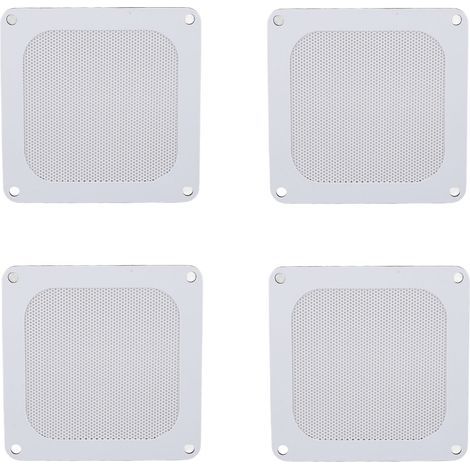 Magnetic dust filters for PC fans – 4 pieces, white PVC, 93 x 93 mm (1/5)
