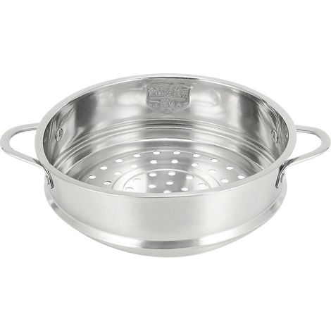 Panier vapeur épais de 18 cm en acier inoxydable avec double anse pour soupes et pots à lait (1/4)