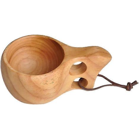 Chope en bois marron naturel de 15 cm, idéale comme cadeau de mariage pour les garçons d'honneur.