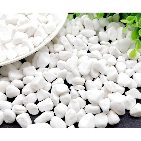 Gravier Naturel Blanc - 900g - Pierres 10-20mm - Décoration Aquarium Et Jardin - Pour Plantes Et Vases (1/5)