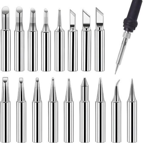17 Pièces Pointes de Fer à Souder 900M, Compatibles avec Hakko, Yihua, Atten & Plus, Panne de Remplacement pour Stations à Souder, Conductivité Thermique Supérieure & Durabilité (1/5)