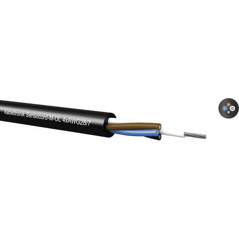 [NEUWERTIG] B-Ware Kabeltronik Sensorleitung Sensocord Hauptkabel 3 x 0.09 mm² Schwarz 100 m (1/2)
