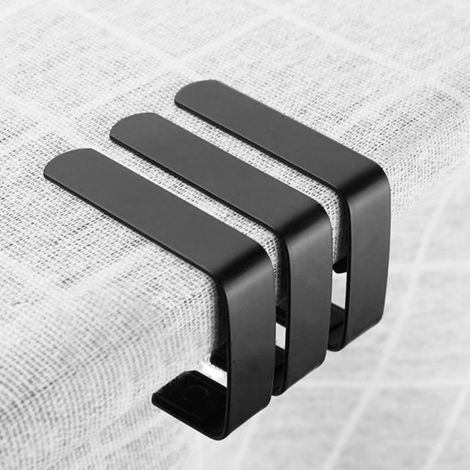 (Schwarz) Tischclips aus Edelstahl für Picknicks und Veranstaltungen – 4er-Set – Schwarz (1/4)
