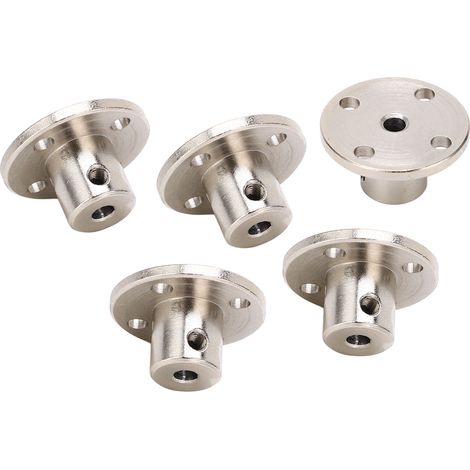5 pièces Accouplement de bride en acier inoxydable, diamètre 3mm, pour arbre rigide, raccord professionnel (1/5)