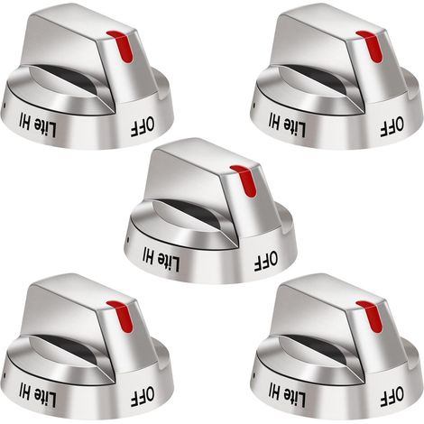 Bedienknopf für die obere Kochzone, Ersatzteil für Kochfeld und Backofen, kompatibel mit Samsung NX58F5700WS, NX58H5600SS, NX58H5650WS, NX58J7750SS, NX58M6850SS Gaskochfeldern, Backöfen und Herden (5