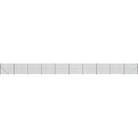 Maison Exclusive - Maschendrahtzaun mit Bodenflansch Grün 1,6x25