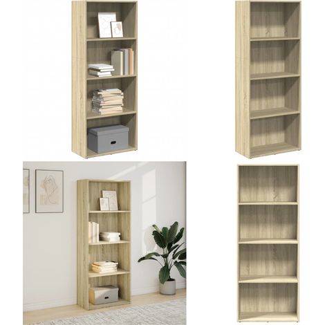 vidaXL Bücherregal Sonoma-Eiche 60x30x152 cm Holzwerkstoff