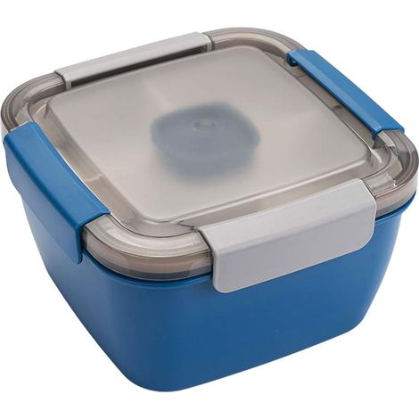 Salad Container - 1 Compartment + 1 Sauce Compartment - PP Material - Portable Lunch Box for Work Picnic Outdoor - 1 Piece (1/5)