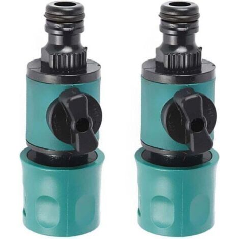 Raccord De Tuyau D'arrosage Avec Vanne De Régulation 2 Pièces Connecter Le Tuyau D'arrosage À La Valve Raccord Rapide Pour Tuyau D'arrosage Avec Valve Pour Raccords De Rechange Pour Mamelon De T (1/4)