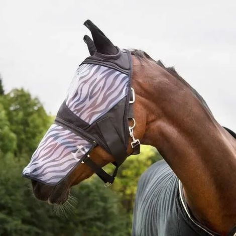 Fly mask Horze zebra fly mask ventilazione protezione (1/3)
