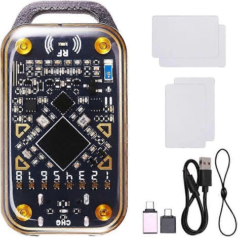 Lecteur de puces RFID Chameleon Ultra, émulateur de cartes à puce, duplicateur NFC + 2 cartes CUID/UID, décodage de cartes à puce d'identification 125K 13,56M (1/5)