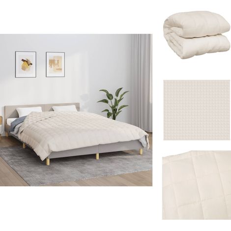 Decken - Living Gewichtsdecke Hellcreme 200x220 cm 13 kg Stoff (1/5)