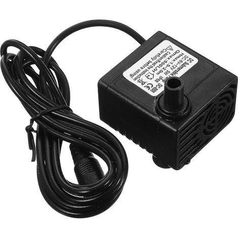 Pompe submersible pour aquarium, bassin et étang, 6-12 V CC, 5 W, 500 l/h (1/4)