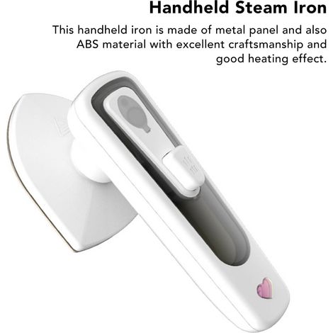 Fer à repasser portable neuf, défroisseur vapeur, mini fer à repasser vapeur pour usage domestique, blanc, norme européenne. (1/5)