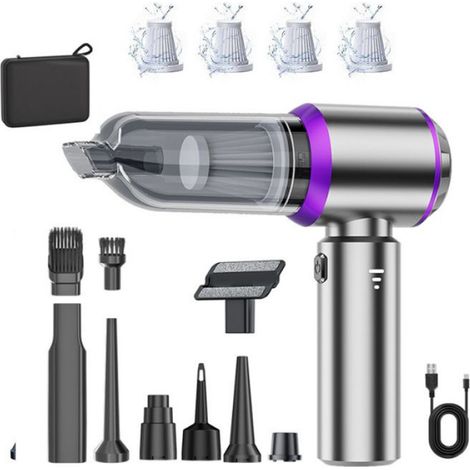 Aspirateur à Main, 18000Pa Mini Aspirateur sans Fil Portable à 3 Vitesses, avec Moteur sans Balais, pour Voiture Animaux Maison Car (1/5)