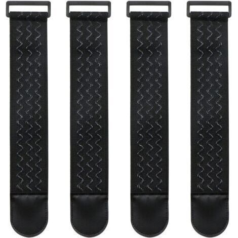 Sangle Elastique avec Silicone Antidérapant - Attache Cable Fermoir Réutilisable Polyvalents Organisateur Rangement pour des Rallonges Câbles Cordes Tuyaux D’arrosage Vélos Bagages, 4 Pièces (1/5)
