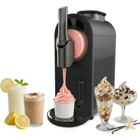 Cecotec Machine à glace et granité Twist&Ice Cream B. 1,5 L, contrôle tactile, 9 modes automatiques.