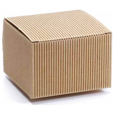 Scatole con coperchio naturale rustiche, set da 50 pezzi, cm 12 x 12 x 8 H
