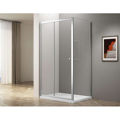 Aqualine Ugga - Duschkabine 100x80 cm, Klarglas/Chrom ATS100-01 (1/5)