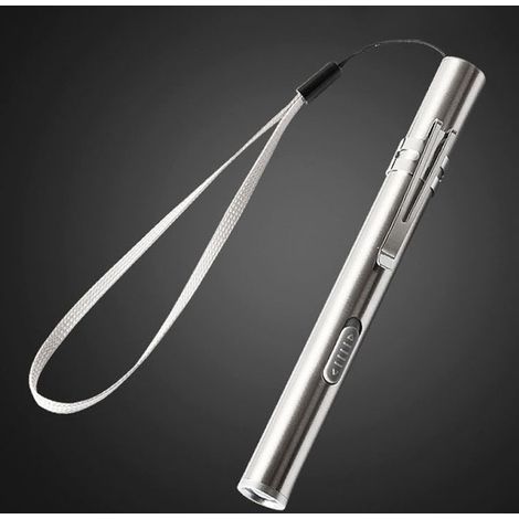 Lampe stylo médicale rechargeable USB, 80LM, acier inoxydable, clip de poche, pour infirmières et médecins (1/5)