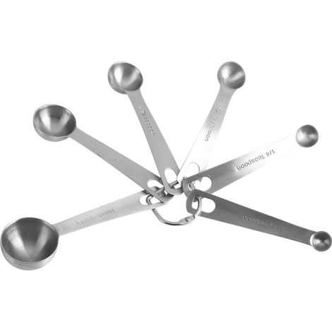 Ensemble de 6 cuillères doseuses graduées en acier inoxydable (1/5)