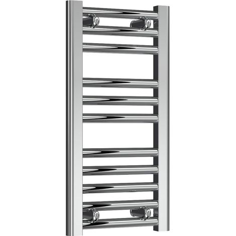 Reina Diva Chrome Electric Towel Rail 600mm High x 300mm Wide (+ Chrome Mini Round Element) (1/5)