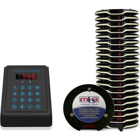 Sistema Wireless per la Gestione delle File nella Ristorazione 20 Ricevitori MBS-CQ5