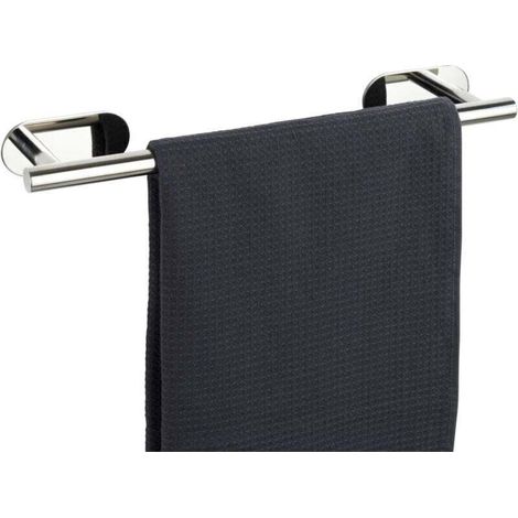 Porte Serviette salle de bain mural Orea, fixation sans perçage "Turbo Loc Plus", Acier inox, 40x4,5x7 cm, brillant (1/3)