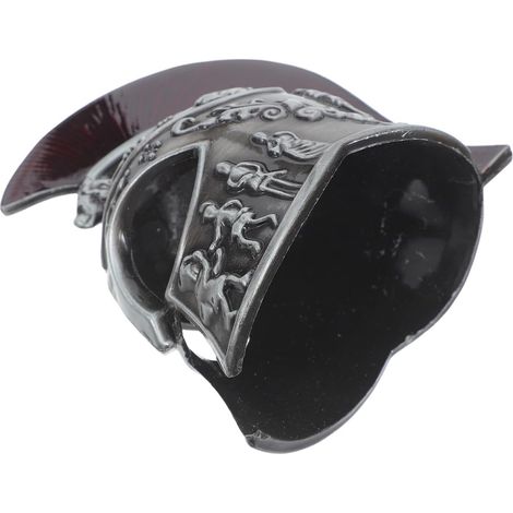 Modèle Décoratif de Casque Médiéval, Accessoire Vintage en Alliage Argenté, Sculpture Portable pour Étagères et Présentations pour Collectionneurs et Amateurs D'histoire (1/5)