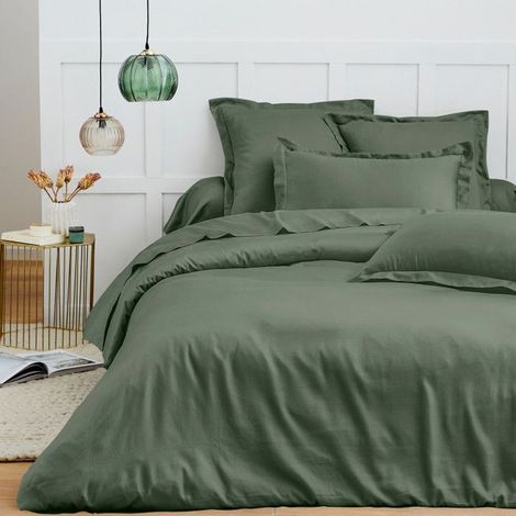 Housse de couette 240 x 220 cm "Prémium" pour lit 2 places - Prémium Romarin (1/3)