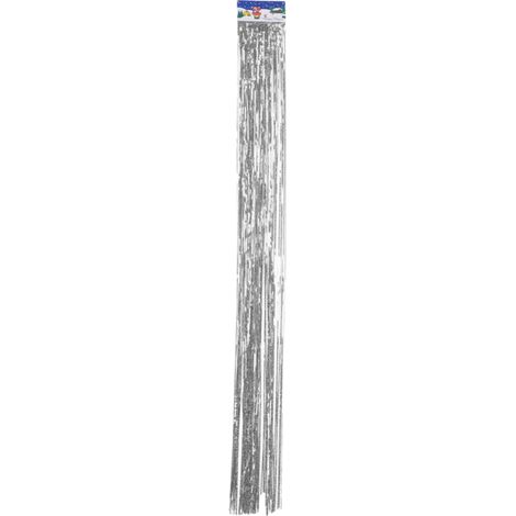 10 pièces de rideaux à franges en aluminium argenté pour anniversaire, mariage ou fête, à suspendre à une porte ou une chambre (argenté) (1/5)