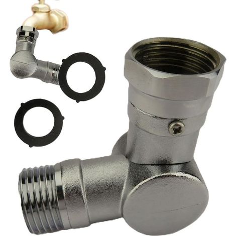 CCYKXAConnecteur pivotant de tuyau d'arrosage Connecteur de tuyau en métal à 180 ° et 360 ° Raccords de tuyau réglables et robustes pour l'entretien (1/5)